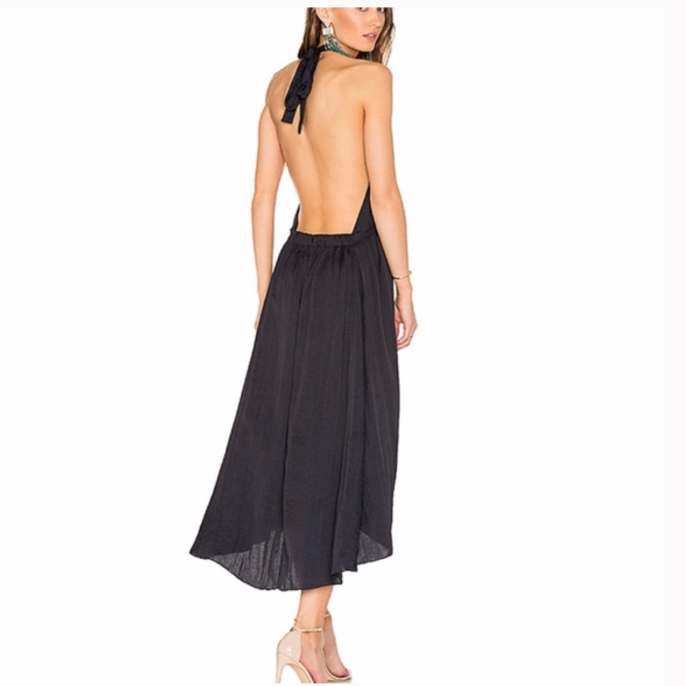 Theory Naylene Hi-Lo Halter Dress Concord